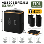 Kosz Dwukomorowy do segregacji odpadów 170L